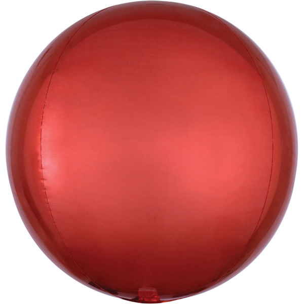 15" Orange Coloured Orbz Foil Balloons 3pk