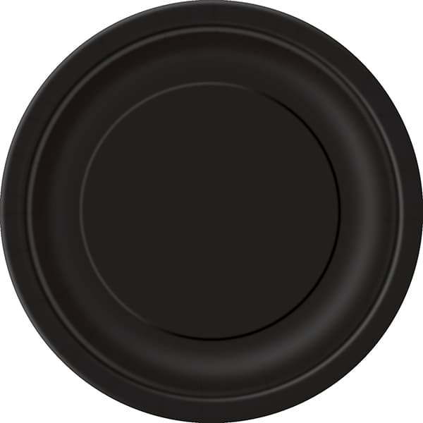 (image for) 9" Midnight Black Paper Plates 8pk