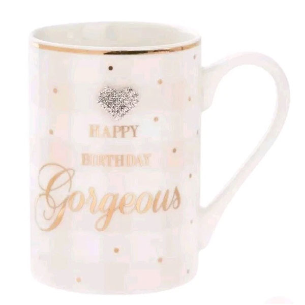 Mad Dots Happy Birthday Gorgeous Mug
