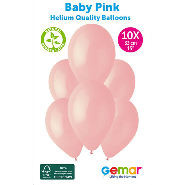 (image for) 13" Baby Pink Retail Latex Balloons 10pk