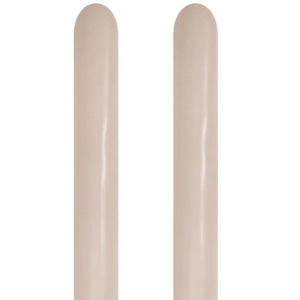 360 White Sand Fashion Modelling Latex Balloons 50pk