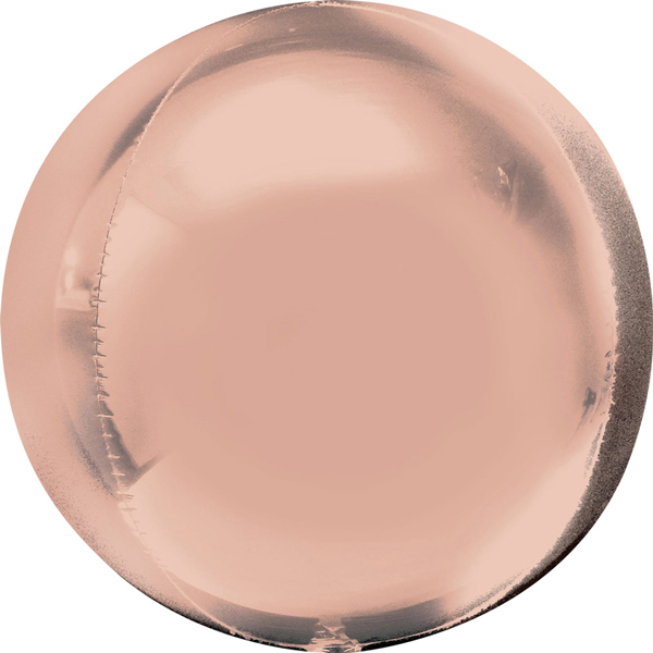 (image for) 15" Rose Gold Colour Orbz Foil Balloons 3pk