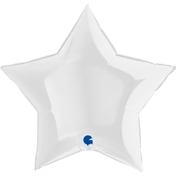 (image for) 36" Grabo Satin White Star Foil Balloons