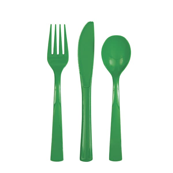 (image for) Emerald Green Assorted Cutlery 18pk