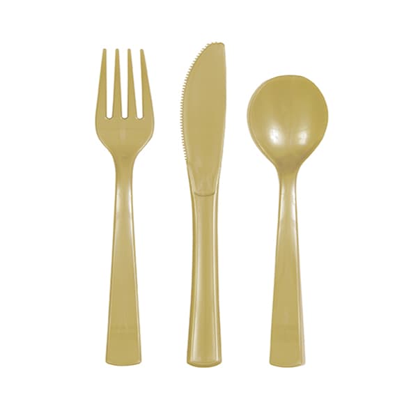 (image for) Gold Assorted Cutlery 18pk