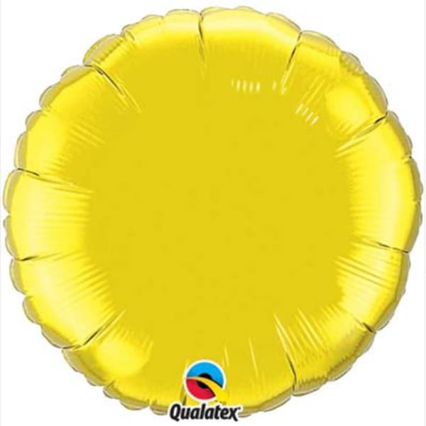 (image for) 4" Citrine Yellow Round Foil Balloon