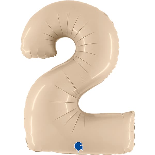 (image for) 40" Grabo Satin Cream Number 2 Supershape Balloons