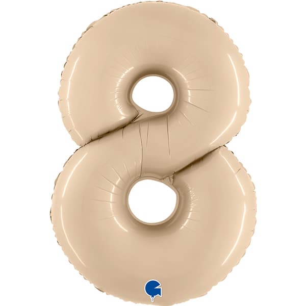 (image for) 40" Grabo Satin Cream Number 8 Supershape Balloons