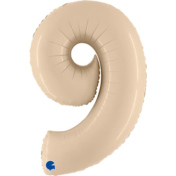 (image for) 40" Grabo Satin Cream Number 9 Supershape Balloons