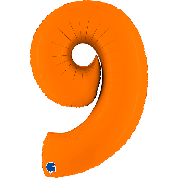 (image for) 40" Grabo Matte Orange Number 9 Shape Balloons