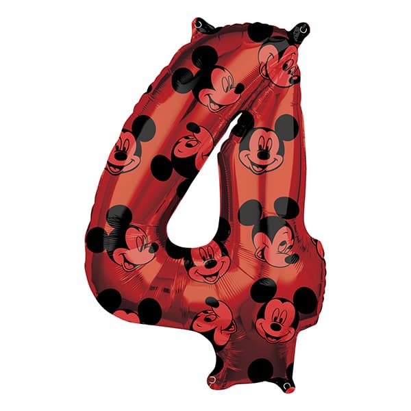 (image for) 26" Mickey Mouse Forever Number 4 Shape Balloons