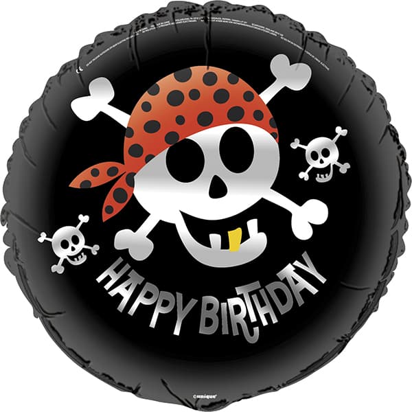 (image for) 18" Happy Birthday Pirate Foil Balloons