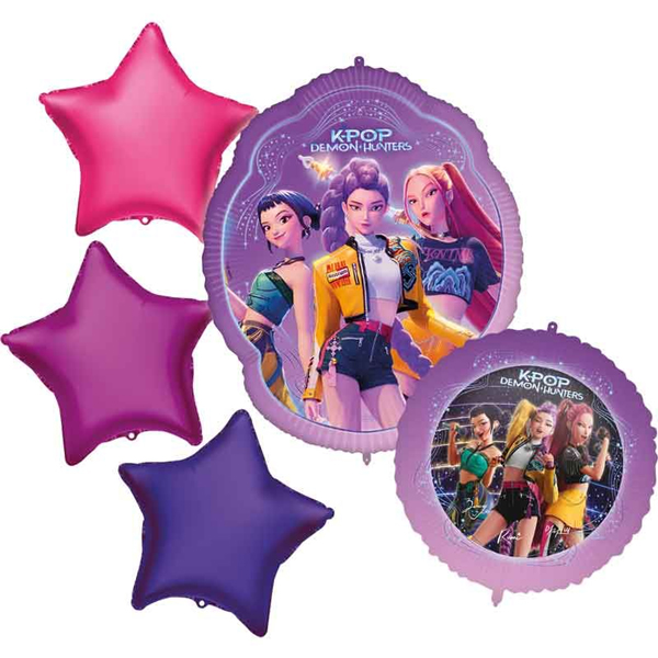 K-Pop Demon Hunters Balloon Bouquet Foil Balloons