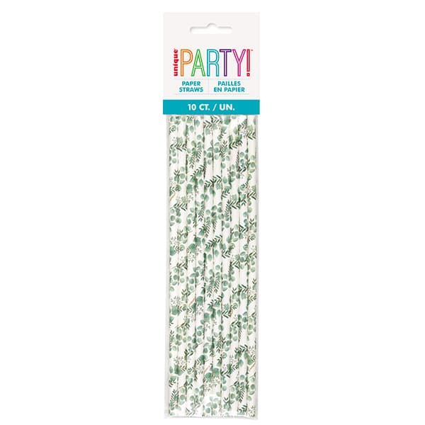 (image for) Botanical Paper Straws 10pk