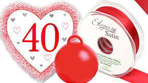 (image for) 40th Anniversary Balloons, Weights & Ribbons