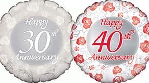 30th To 40th Anniversary Balloons
