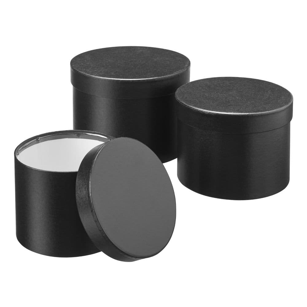 (image for) Set of 3 Hat Boxes - Black