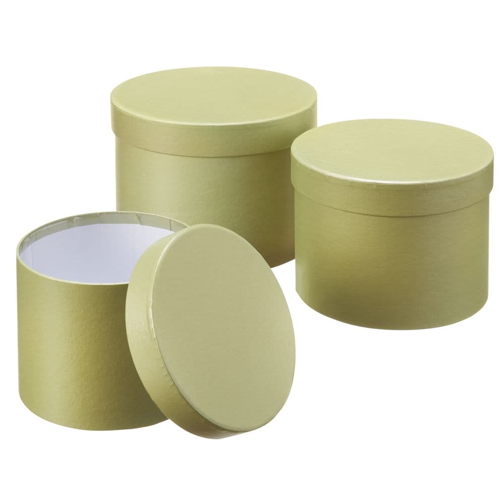 (image for) Set of 3 Hat Boxes - Sage Green