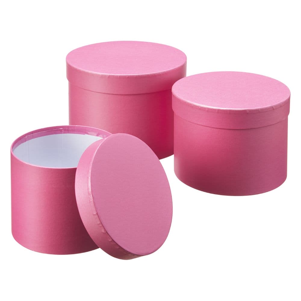 (image for) Set of 3 Hat Boxes - Pink