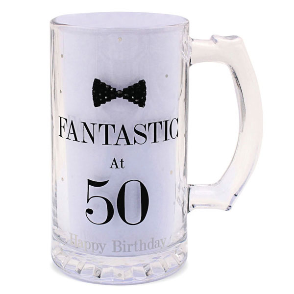 Mad Dots Black Tie 50th Birthday Tankard