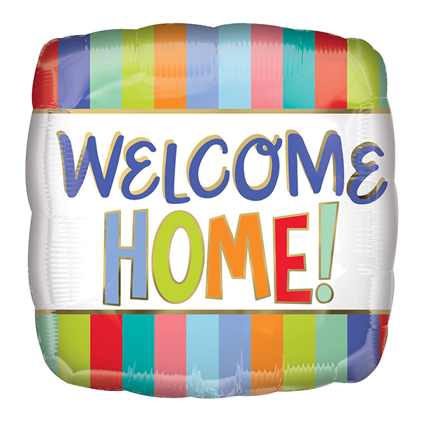 18" Welcome Home Square Foil Balloons