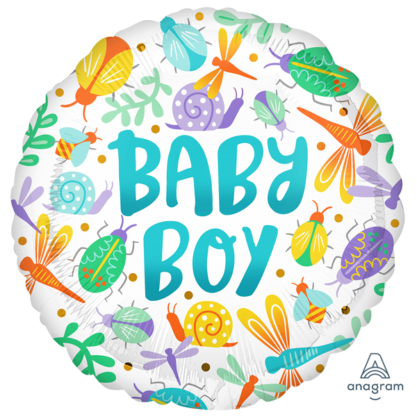 (image for) 18" Baby Boy Watercolor Foil Balloons