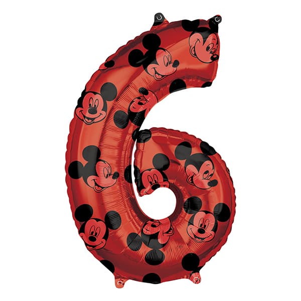 (image for) 26" Mickey Mouse Forever Number 6 Shape Balloons