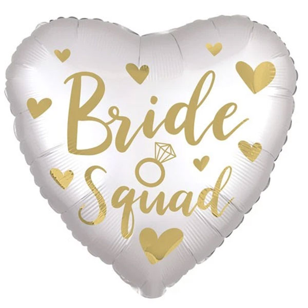 18" Satin Luxe Bride Squad Foil Balloons