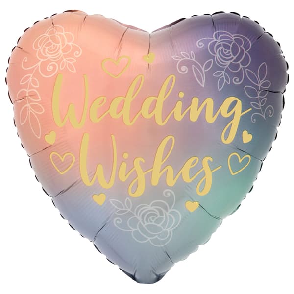 (image for) 18" Twilight Lace Wedding Wishes Foil Balloons