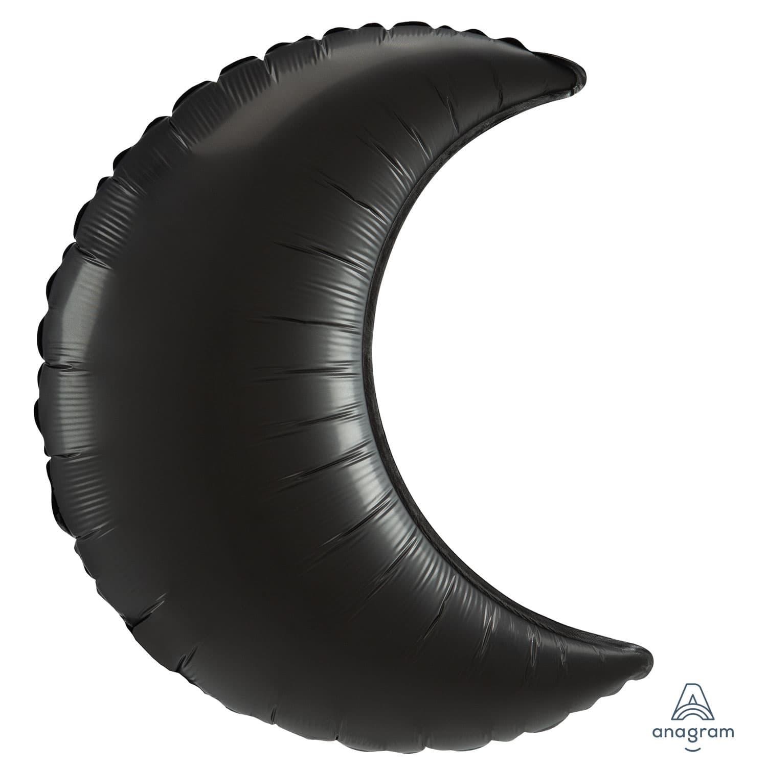 (image for) 35" Satin Black Crescent Moon Foil Balloons 3pk