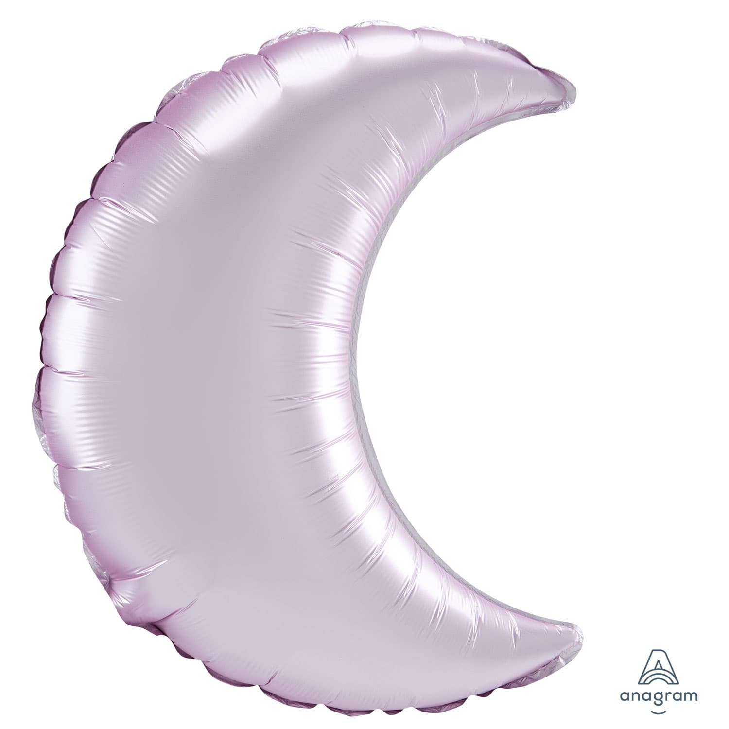 (image for) 35" Satin Pink Crescent Moon Foil Balloons 3pk