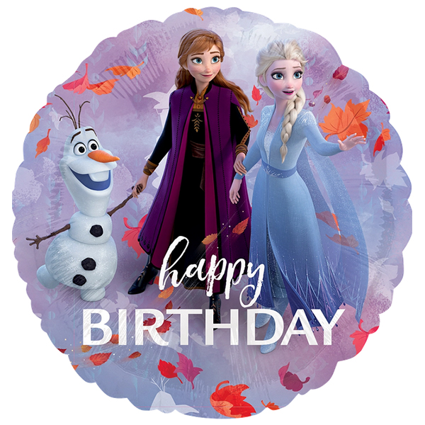 (image for) 18" Frozen 2 Happy Birthday Foil Balloons