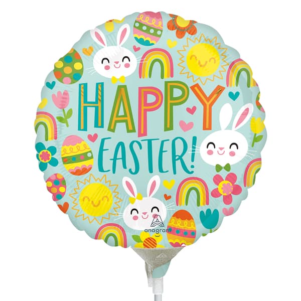 (image for) 9" Happy Easter Icons Air Filled Balloons