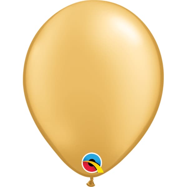 (image for) 9" Metallic Gold Latex Balloons 100pk