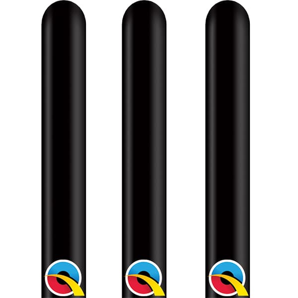 (image for) 160Q Onyx Black Modelling Balloons 100pk