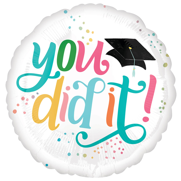 (image for) 18" Follow Your Dreams You Did It Foil Balloons