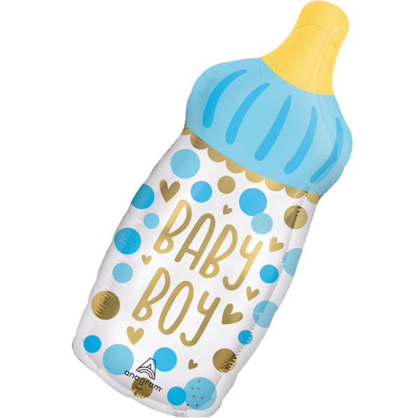 (image for) Baby Boy Bottle Supershape Balloons