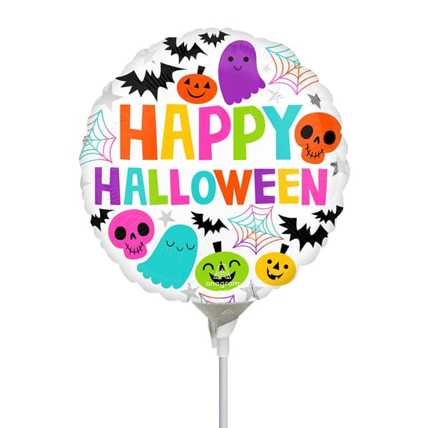 (image for) 9" Colourful & Creepy Halloween Air Filled Balloons