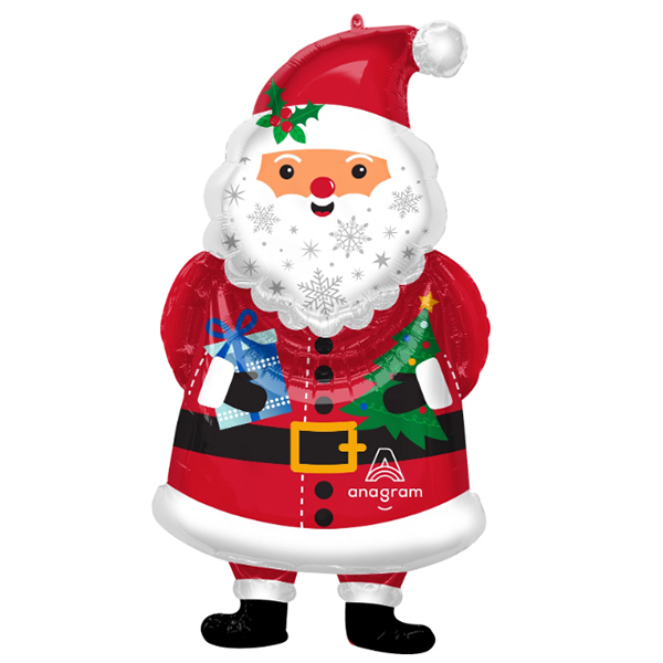 (image for) Snowy Santa Supershape Foil Balloons