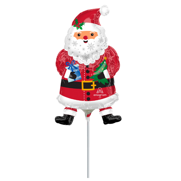 (image for) 14" Snowy Santa Air Fill Foil Balloons