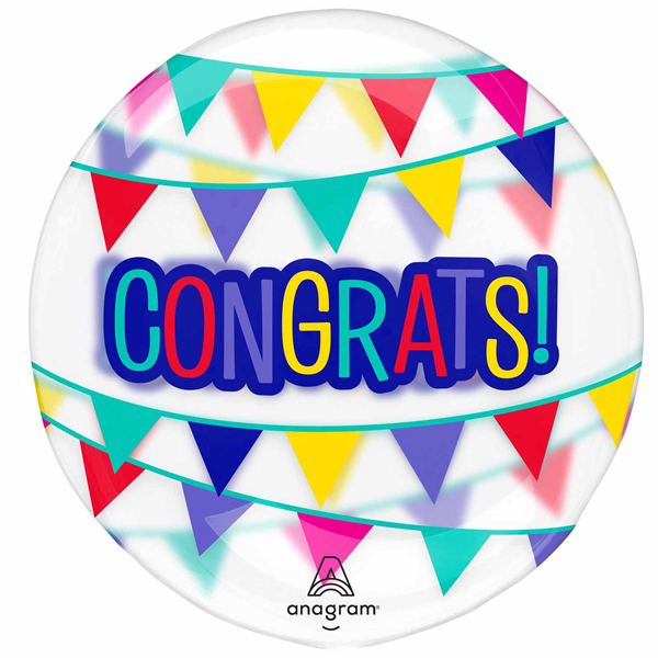 (image for) 18" Congrats Banner Clearz Balloons