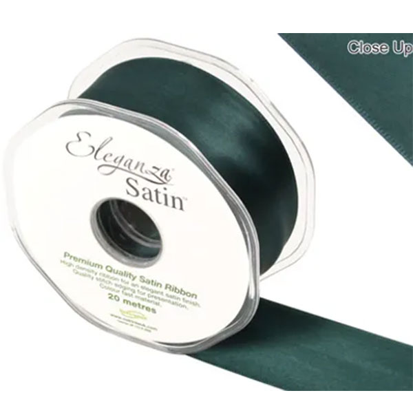 Green Double Faced Satin Ribbon 38mm x 20m