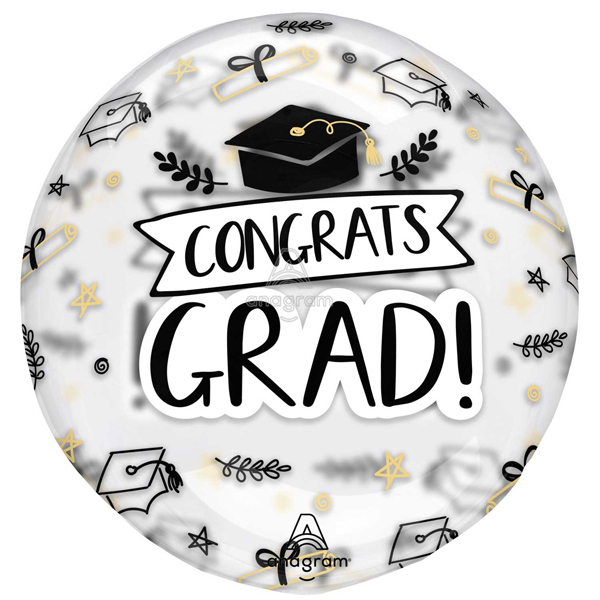 (image for) 18" Sketched Congrats Grad Clearz Balloons