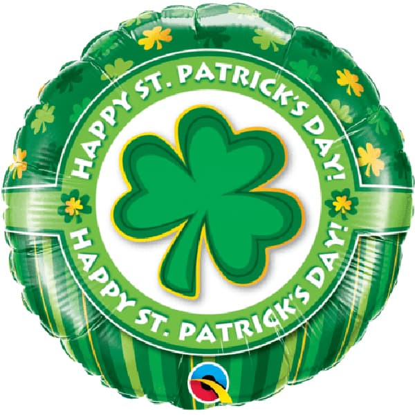 (image for) 18" Happy St Patrick's Day Foil Balloons