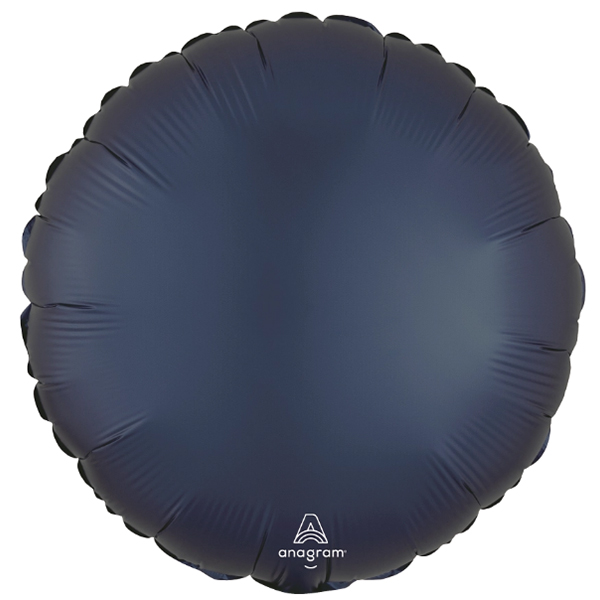 (image for) 18" Satin Luxe True Navy Blue Circle Foil Balloons