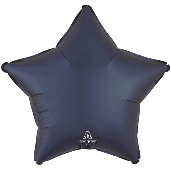 (image for) 19" Satin Luxe True Navy Blue Star Foil Balloons