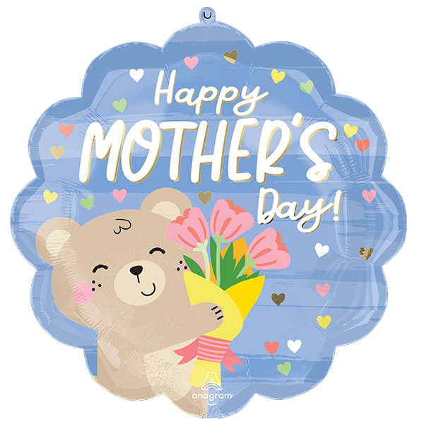 (image for) Happy Mothers Day Bear Hug Supershape Foil Balloons