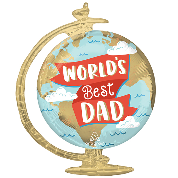 (image for) World's Best Dad Globe Supershape Balloons