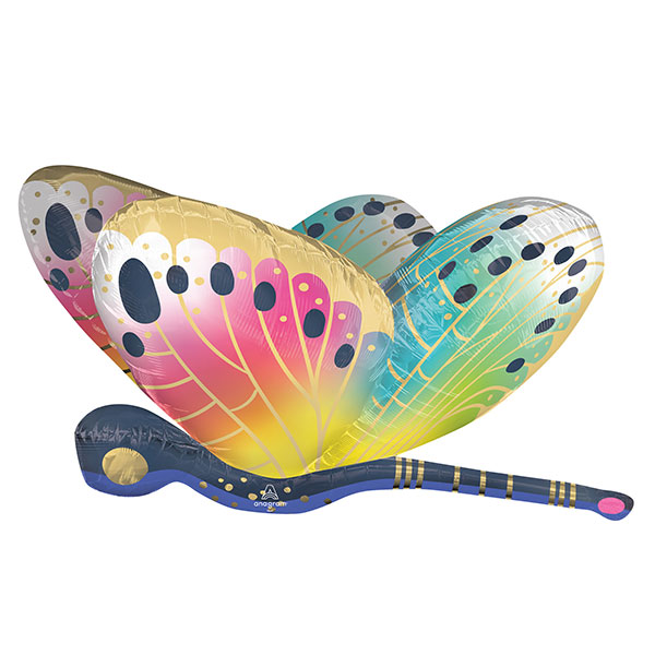 Satin Vibrant Flutters Dragonfly Foil Balloon