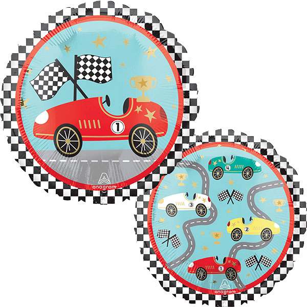 18" HX Race Cars Foil Balloons